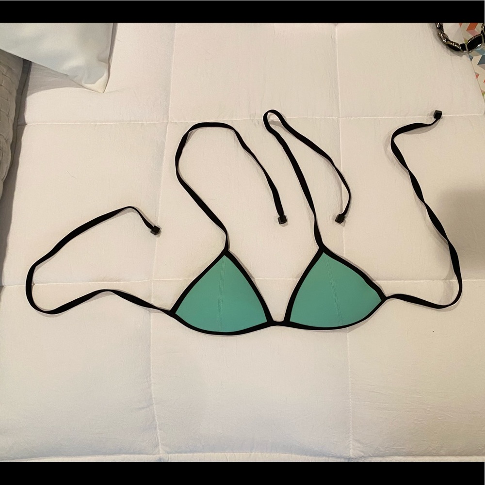 Teal Blue Triangl Top XS